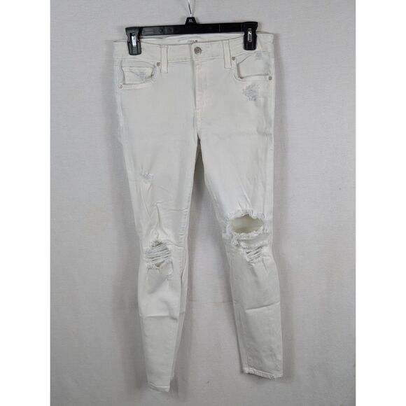 Joe's Jeans Denim - Joe's Jeans Nadeen Skinny Ankle Distressed Jeans White Women's Size 27